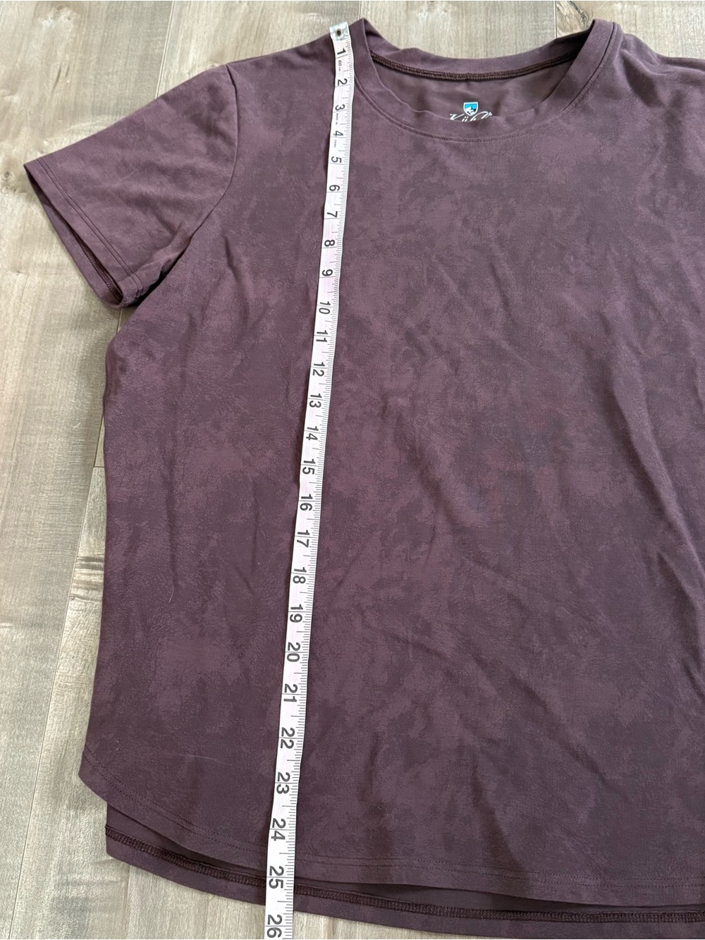 NEW Kuhl Konstance Short Sleeve Shirt W Lg Brown Ganache Print UPF 50 Performanc - Picture 5 of 7